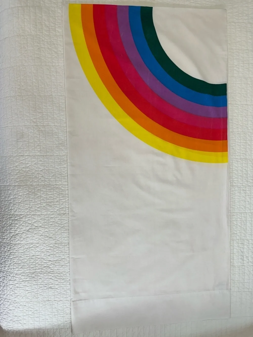 Stranger Things Rainbow Pillowcase Wamsutta White Rainbow King Sized Single
